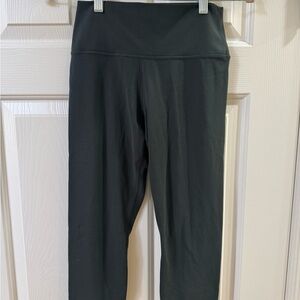 Athleta Transcend 7/8 Leggings Dark Green High Rise Size M
